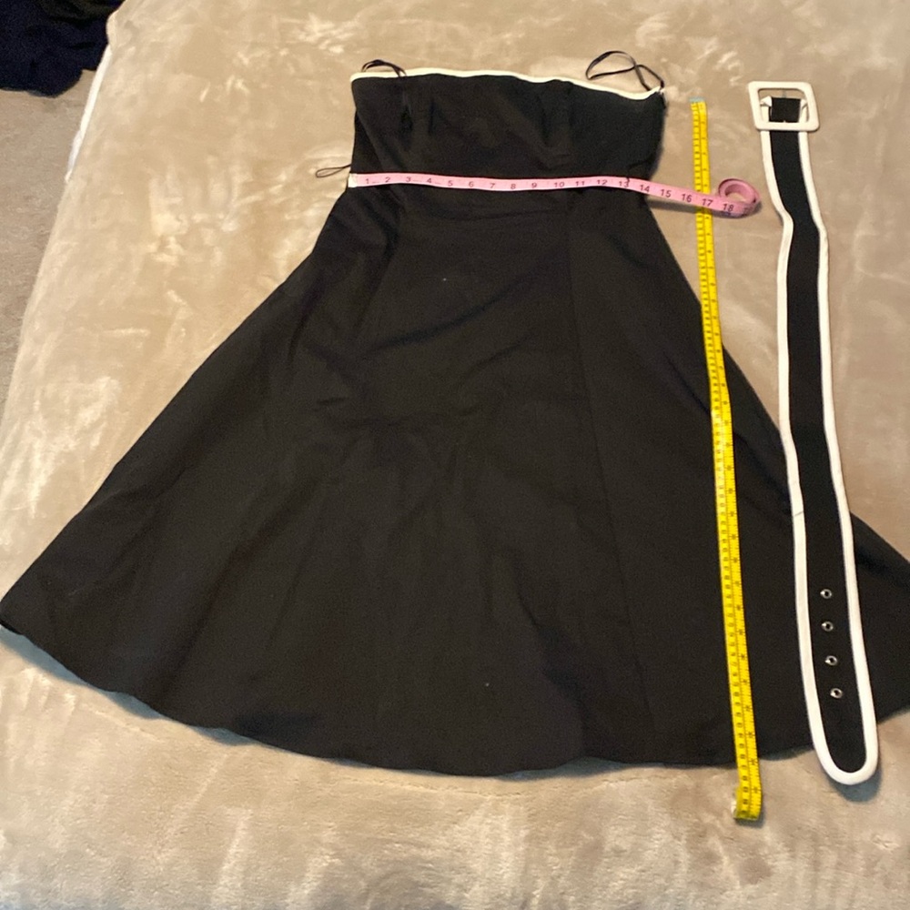 White House Black Market strapless tea length dress